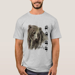 Camiseta Watercolor Grizzly Bear Wildlife Nature Art