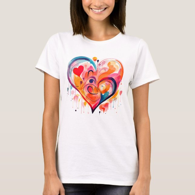 Camiseta Watercolor Heart (Anverso)