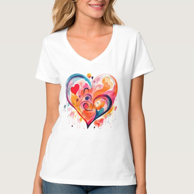 Camiseta Watercolor Heart (Anverso)