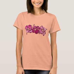 Camiseta Watercolor Hibiscus Ladies Tee i