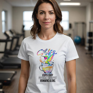 Camiseta Watercolor Hummingbird Ocupado Café Lover Alegre