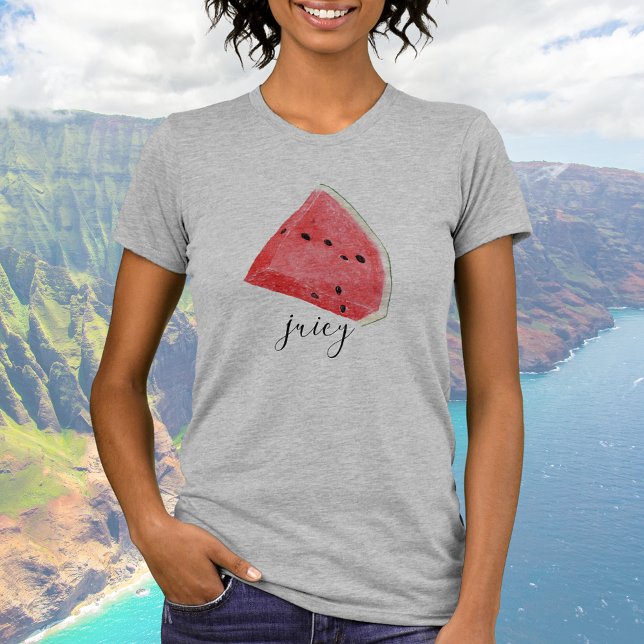 Camiseta Watercolor Juicy Watermelon Wedge (Subido por el creador)