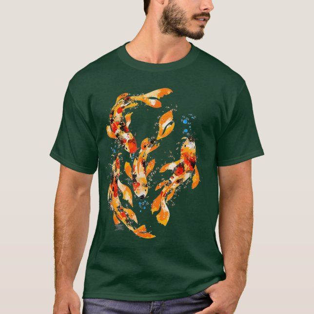Camiseta Watercolor Koi Fish (Anverso)