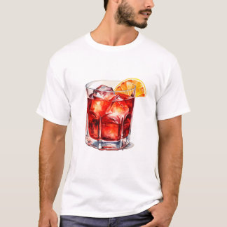 Camiseta Watercolor Manhattan Cocktail Drink