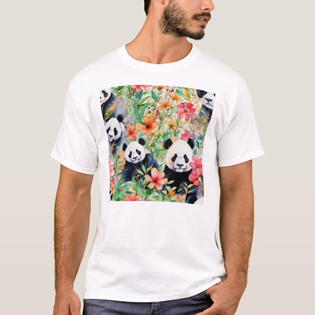 Camiseta Watercolor Panda Bear (Anverso)