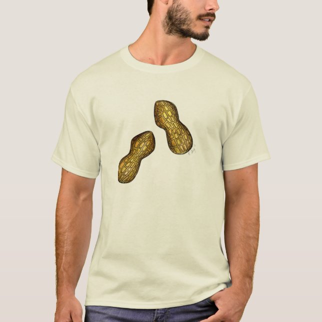 Camiseta Watercolor Peanut Peanut Snack Food Nut Tee Shirt (Anverso)