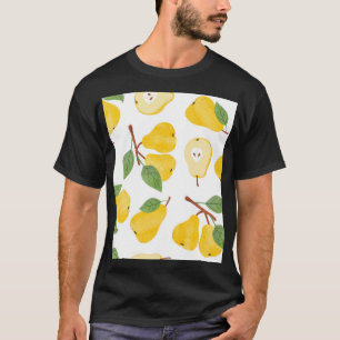 Camiseta Watercolor Pears Vintage Fruit Pattern