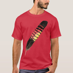Camiseta Watercolor Película de plumas de cacatúa de cola r