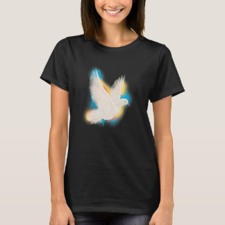 Camiseta Watercolor Pigeon Dove Paz Colorida