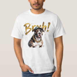 Camiseta Watercolor Pitbull: ¡BRUH! Ropa de calle elegante