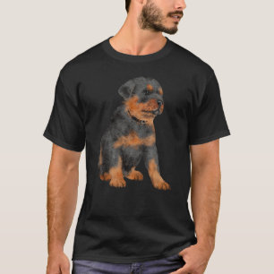 Camiseta Watercolor Rottweiler Rottie Animal Mascota Waterc