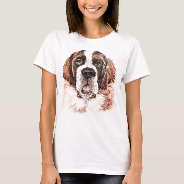 Camiseta Watercolor Saint Bernard (Anverso)