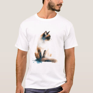 Camiseta Watercolor Serenity Cat Tee - Paz en todos los pur