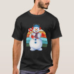 Camiseta Watercolor Snowman Santa Christmas Tree Ilumina Xm<br><div class="desc">Snowman de color acuático Santa Christmas Tree enciende a los adolescentes de Navidad</div>