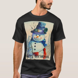 Camiseta Watercolor Snowman T-Shirt