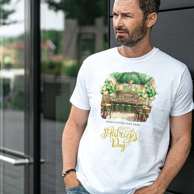 Camiseta Watercolor St. Patrick's Day Pub Fiesta (Subido por el creador)