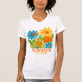 Camiseta Watercolor summer vibe | Summer vibe png | Floral