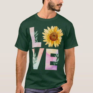 Camiseta Watercolor Sunflower Aovers Premium 