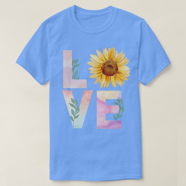 Camiseta Watercolor Sunflower Aovers Premium T-Shirt (Diseño del anverso)