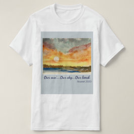 Camiseta Watercolor Sunset-Classic Silhouette