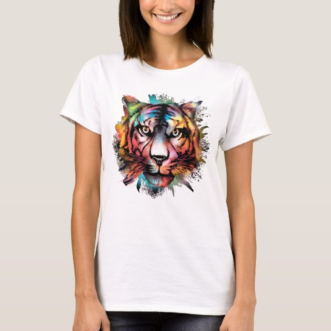 Camiseta Watercolor Tiger (Anverso)