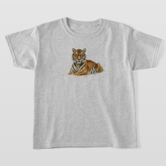 Camiseta Watercolor Tiger Illustration – Majestic Wildlife  (Distribución)