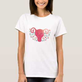 Camiseta Watercolor Uterus Dedo Medio-Camiseta