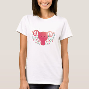 Camiseta Watercolor Uterus Dedo Medio-Camiseta