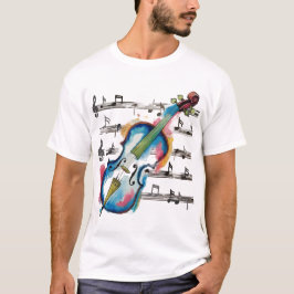Camiseta watercolor violin