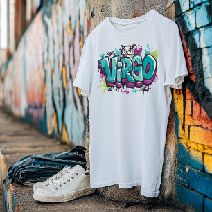 Camiseta Watercolor Virgo Graffiti Aircel Zodiac Mujer