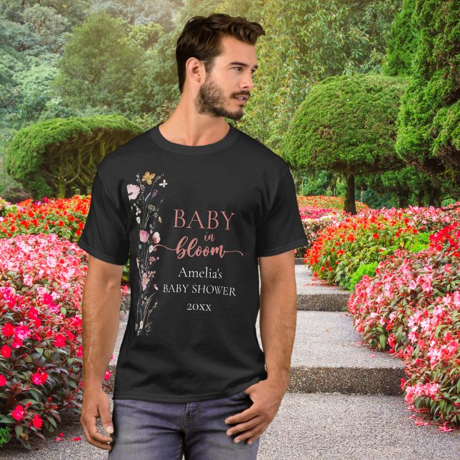 Camiseta Watercolor Wildflower Baby Shower (Subido por el creador)