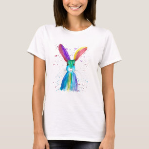 Camiseta Watercolorful Hare Rabbit Animal Bungalow
