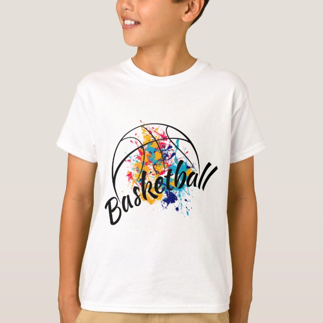 Camiseta Watercolour Basketball Boys (Anverso)
