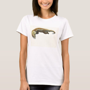 Camiseta Watercolour del oro en el papel