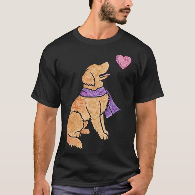 Camiseta Watercolour Golden Retriever (Anverso)