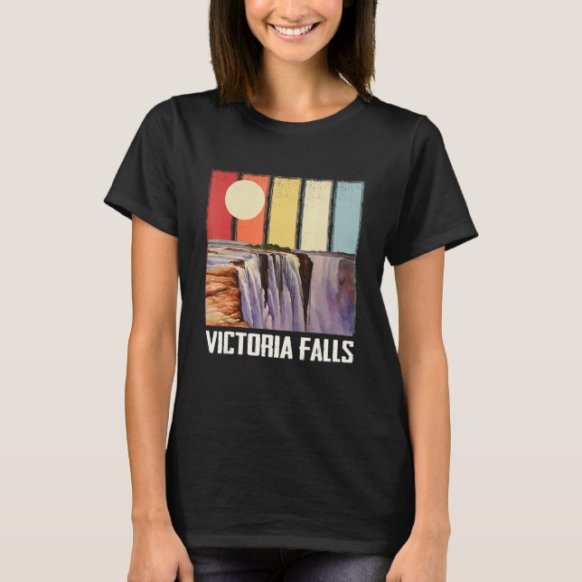 Camiseta Waterfall Africa Victoria Falls Souvenir Zimbabwe  (Anverso)
