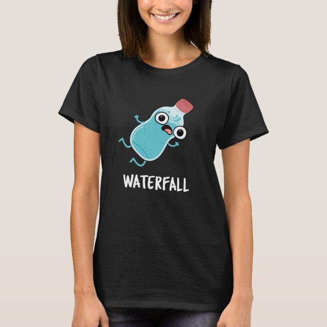 Camiseta Waterfall Funny Water Pun Dark BG (Anverso)
