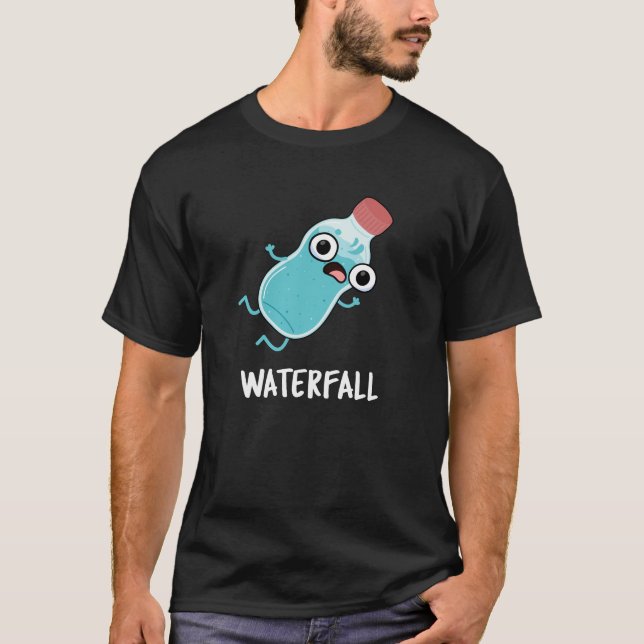 Camiseta Waterfall Funny Water Pun Dark BG (Anverso)