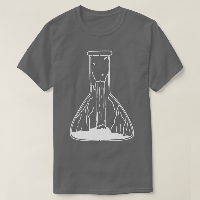 Camiseta Waterfall Test Tube Science Lineart Premium (Diseño del anverso)