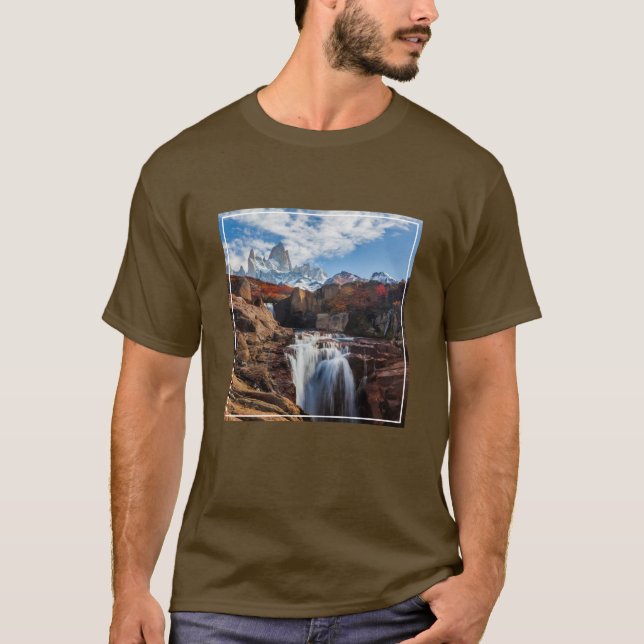 Camiseta Waterfalls | Fitz Roy Mountain, Argentina (Anverso)