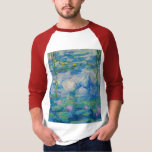 Camiseta Waterlilies, 1916-1919, por Claude Monet<br><div class="desc">Claude Monet - Waterlilies,  1916-1919. Oscar-Claude Monet (1840-1926) fue un pintor francés y fundador de la pintura impresionista que es visto como un precursor clave del modernismo,  especialmente en sus intentos de pintar la naturaleza como lo percibió.</div>