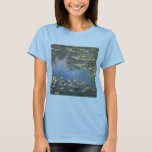 Camiseta Waterlilies por Claude Monet, Flores de época<br><div class="desc">Water Lilies (1906) de Claude Monet es una pintura floral vintage de estilo impresionista de arte fino paisaje de flores. Es una de las muchas variaciones de pinturas de nenúfares que Monet pintó en su jardín de flores en Giverny, Francia. Flores de lirio en un estanque de primavera. Sobre el...</div>