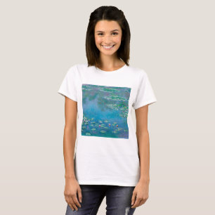 Camiseta Waterlilies por la pintura Bella Artes de Claude M