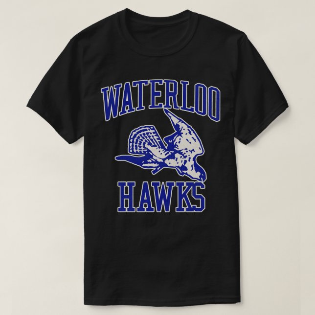 Camiseta Waterloo Hawks equipo de baloncesto TShirt (Diseño del anverso)