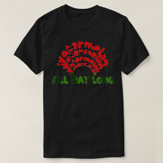 Camiseta WATERMEELOANN TODO EL DÍA LARGA sandía durante tod (Diseño del anverso)