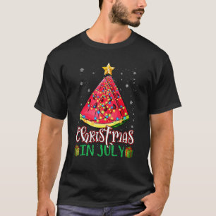 Camiseta Watermelon Christmas Tree vacaciones de verano Chr