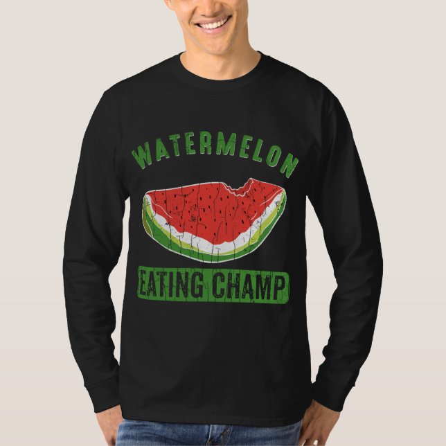 Camiseta Watermelon Eating Champ Funny Summer Fruit Lover G (Anverso)