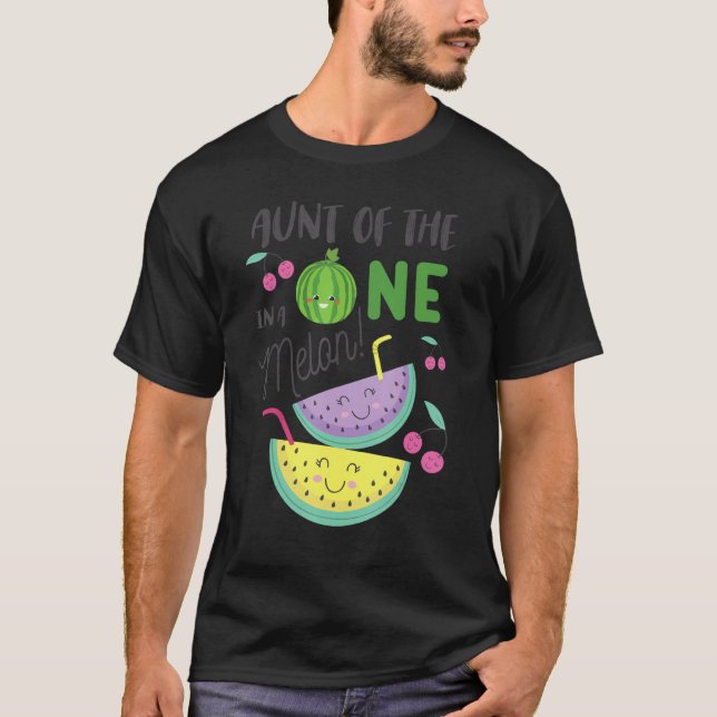 Camiseta Watermelon Faces Aunt Of The One In A Melon Niece  (Anverso)