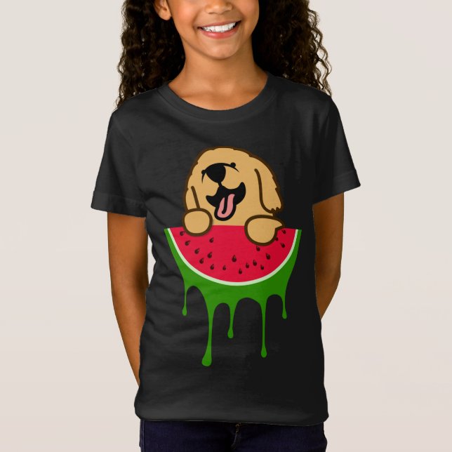 Camiseta Watermelon Golden Retriever, Dog Lover, Summer Fru (Anverso)