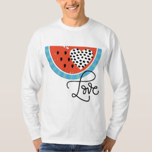 Camiseta Watermelon Heart Love Fruit Pool Fiesta Swim